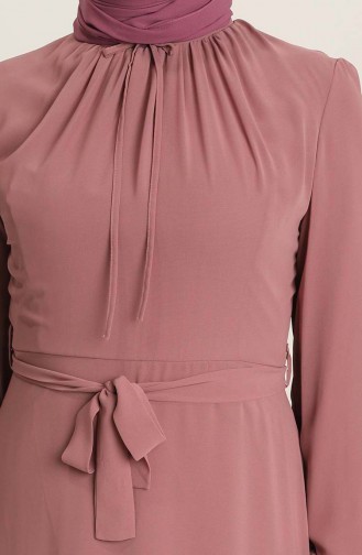 Dusty Rose Hijab Evening Dress 5674-10