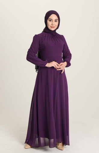 Purple İslamitische Avondjurk 5674-11