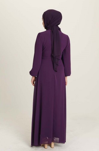 Lila Hijab-Abendkleider 5674-11