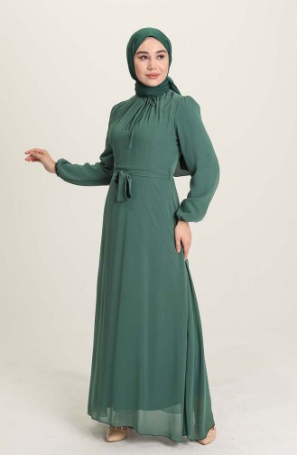 Habillé Hijab Vert 5674-13