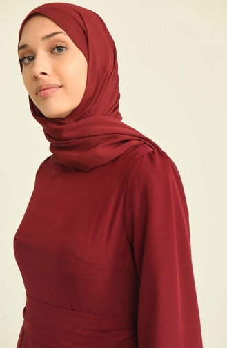 Claret red İslamitische Avondjurk 5712-04