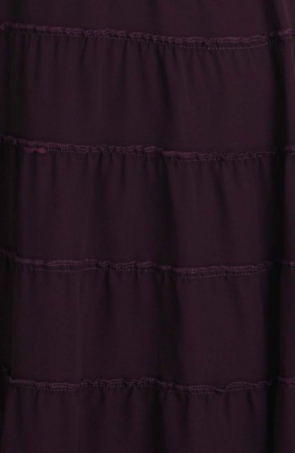 Plum Hijab Evening Dress 5712-12