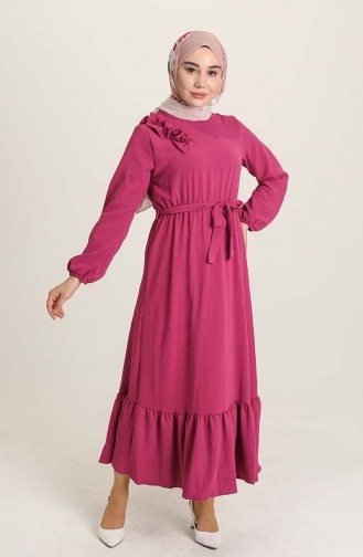 Fuchsia Hijab Dress 1004-01