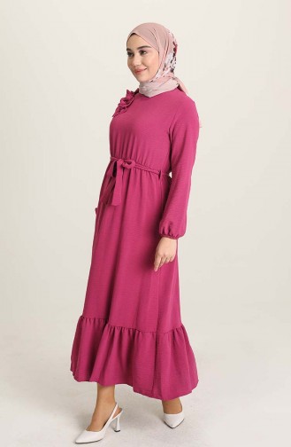 Fuchsia Hijab Dress 1004-01