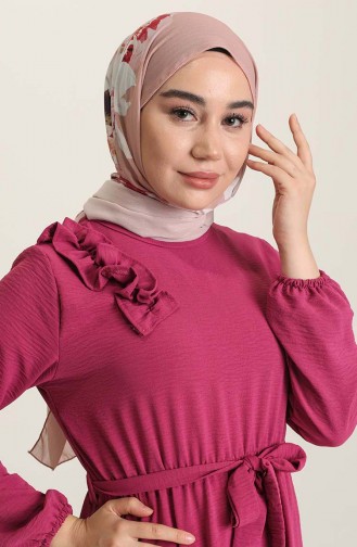 Fuchsia Hijab Dress 1004-01