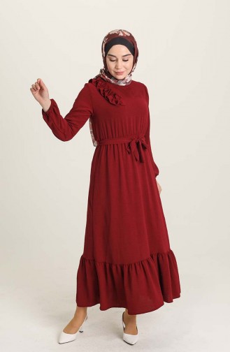 Robe Hijab Bordeaux 1004-03