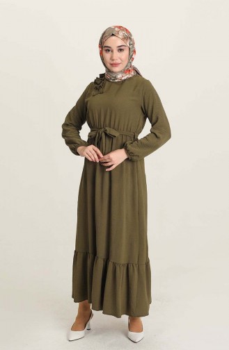 Khaki İslamitische Jurk 1004-08