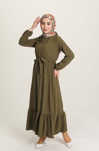 Khaki Hijab Kleider 1004-08