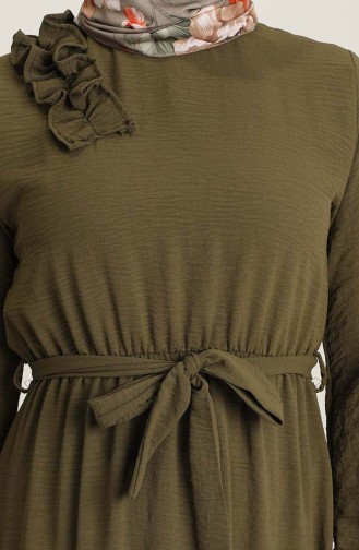 Khaki Hijab Dress 1004-08