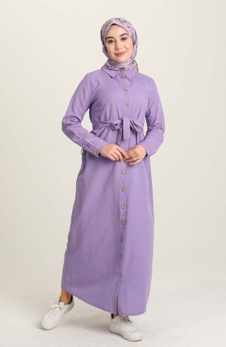 Purple Hijab Dress 3244-02