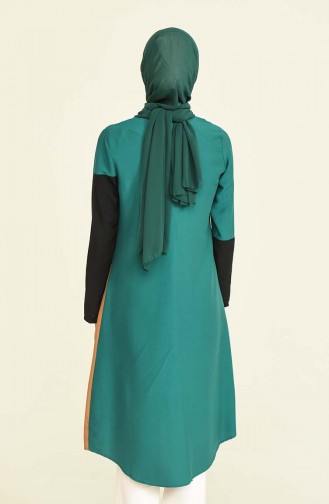 Three Piece Viscose Tunic 6447-03 Emerald Green 6447-03