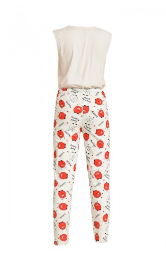 Weiß Pyjama 3014.Beyaz