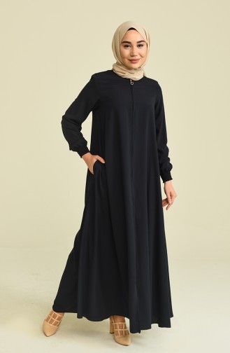 Gipeli Fermuarlı Ferace 3014-02 Lacivert