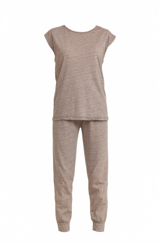 Brown Pajamas 2935.Kahve