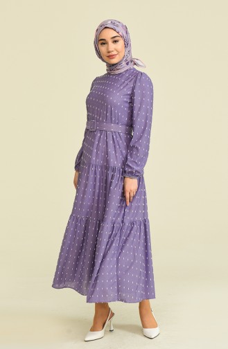 Lila Hijab Kleider 5606-01