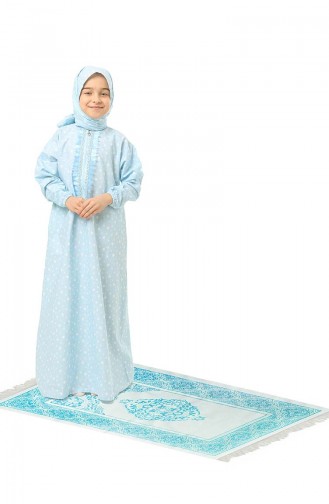 Turquoise Prayer Dress 0879-01