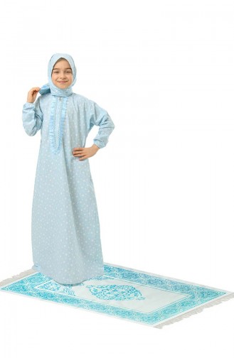 Turquoise Prayer Dress 0879-01