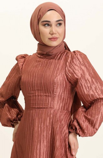 Onion Peel Hijab Evening Dress 0221-07