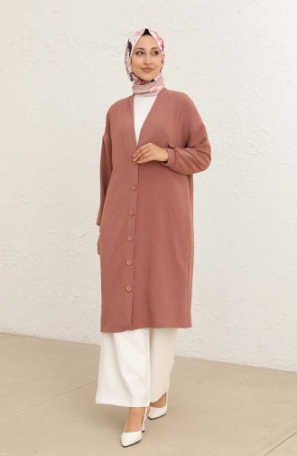 Beige-Rose Strickjacke 0098-05