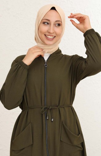 Fermuarlı Cepli Kap 3011-02 Haki
