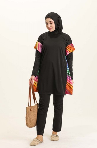 Maillot de Bain Hijab Noir 2201D-01