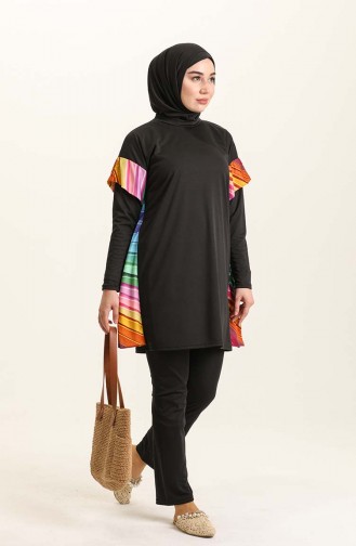 Maillot de Bain Hijab Noir 2201D-01