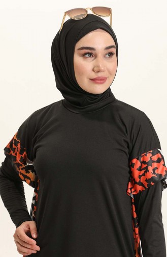 Brown Swimsuit Hijab 2201C-01