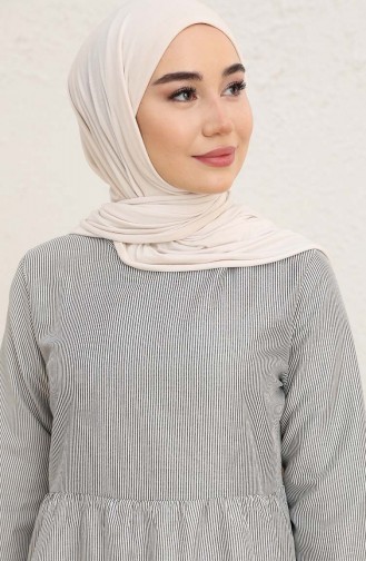 Schwarz Hijab Kleider 1801-06