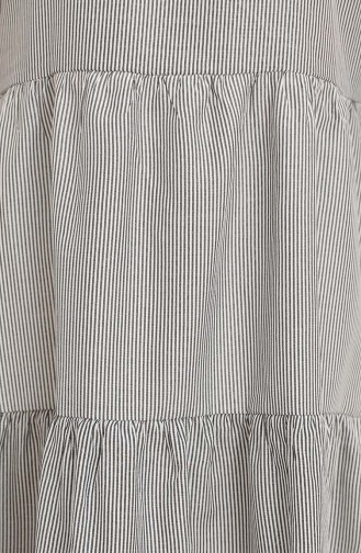 Büzgülü Elbise 1801-06 Siyah