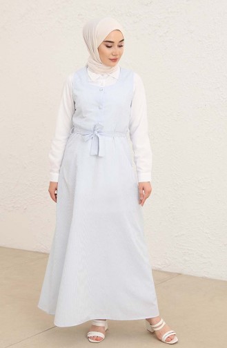 Baby Blue Hijab Dress 1808A-01