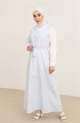 Robe Hijab Bleu Bébé 1808A-01