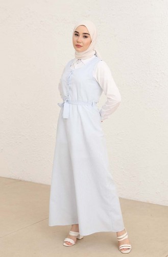 Babyblau Hijab Kleider 1808A-01