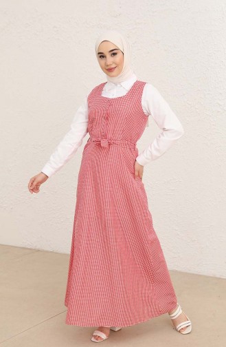 Red Hijab Dress 1808-02