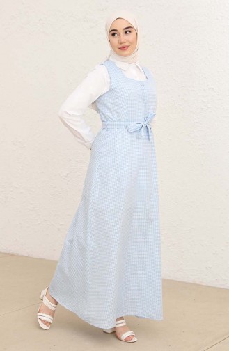 Robe Hijab Bleu Bébé 1808-04