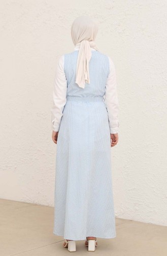 Baby Blue Hijab Dress 1808-04