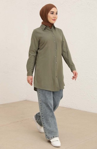 Tunika mit Knöpfen 2562-02 Khaki 2562-02