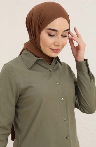 Buttoned Tunic 2562-02 Khaki 2562-02