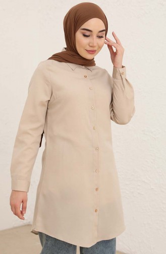 Buttoned Tunic 2562-04 Beige 2562-04