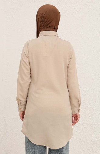 Buttoned Tunic 2562-04 Beige 2562-04