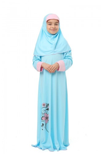 Turquoise Prayer Dress 0100-03