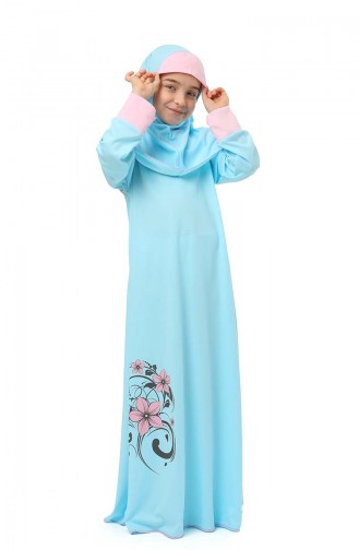 Turquoise Prayer Dress 0100-03