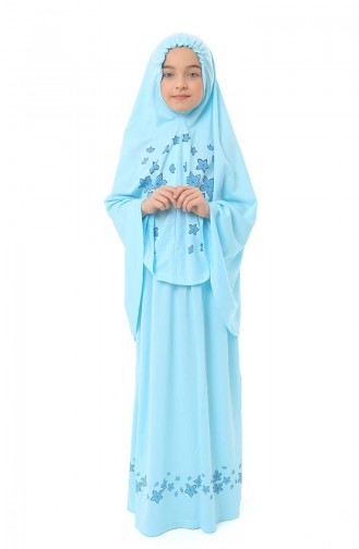 Turquoise Praying Dress 0987-01