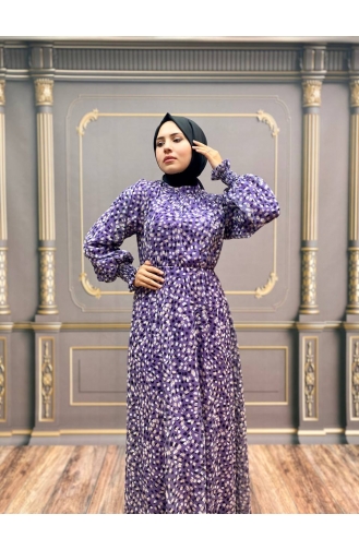 فستان ليلكي 8050-03