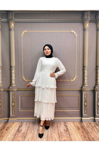 Habillé Hijab Blanc 8002-02