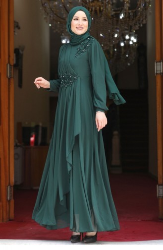 Habillé Hijab Vert emeraude 2133
