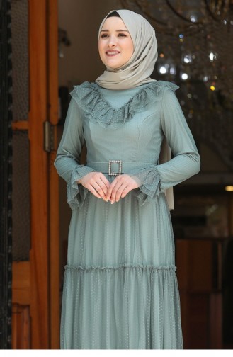 Robe Hijab Vert menthe 2168