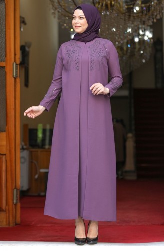 Lila Hijab-Abendkleider 2478