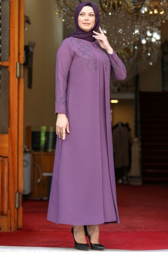 Lila Hijab-Abendkleider 2478