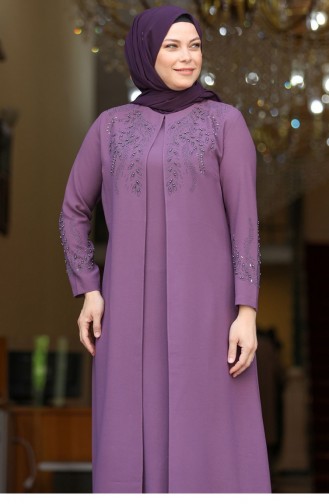 Lila Hijab-Abendkleider 2478