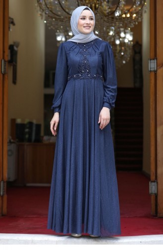 Habillé Hijab Bleu Marine 2484
